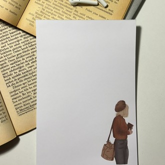 Şapka ve kitap temalı notepad