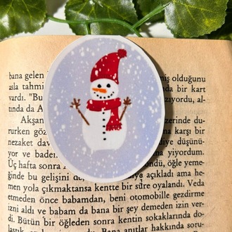 Mıknatıslı kardan adam kitap ayracı yılbaşı hediyesi yeni yıl hediyesi