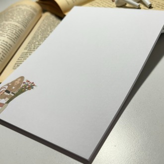 Kahve ve çiçek temalı notepad/memopad