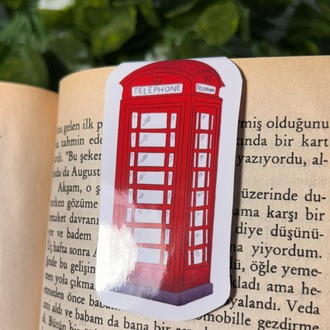 Londra telefon kulübesi temalı mıknatıslı kitap ayracı