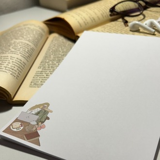 Kahve ve iş temalı notepad/memopad