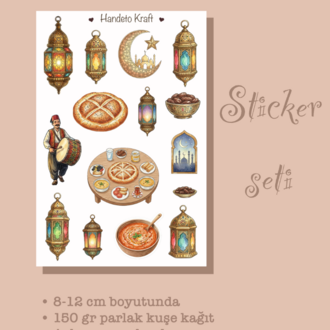 Ramazan Temalı Sticker Seti Çıkartma Scrapbook Bullet Journal Etiket Ajanda