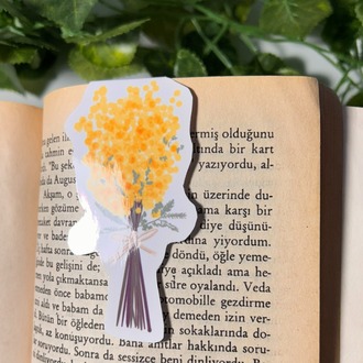 4'lü çiçek temalı mıknatıslı kitap ayracı