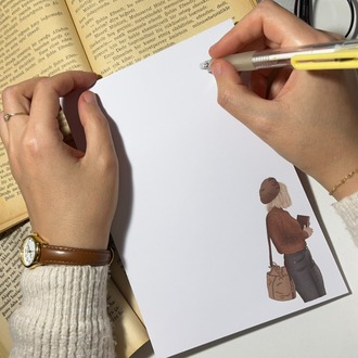 Şapka ve kitap temalı notepad
