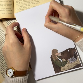 Film Temalı Notepad Çek Kopar Defter, Tutkallı Bloknot, A5, Çizgisiz Defter