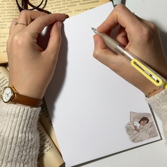 Uykucu temalı notepad/memopad