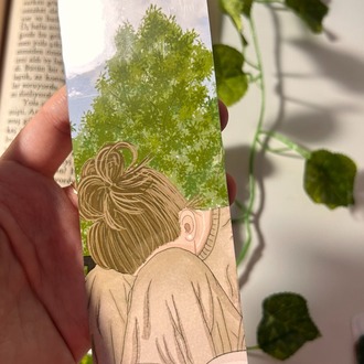 Balkon ve uyku temalı kitap ayracı