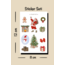 Noel ve yeni yıl temalı sticker seti