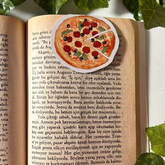 Mıknatıslı Pizza kitap ayracı, Magnetli kitap ayracı, Manyetik kitap ayracı