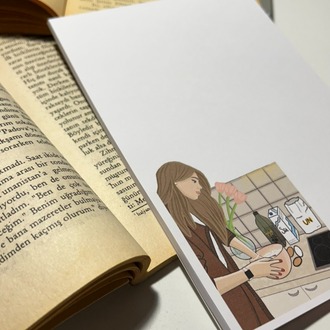 Mutfak Temalı Notepad Çek Kopar Defter, Tutkallı Bloknot, A5, Çizgisiz Defter