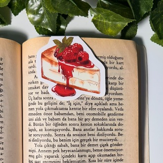 Cheescake temalı mıknatıslı kitap ayracı