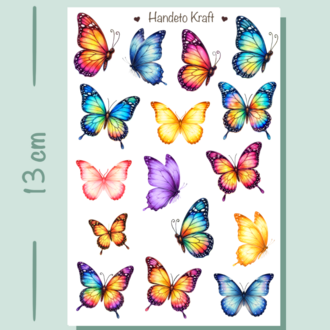 Kelebek Temalı Sticker Seti Çıkartma Scrapbook Bullet Journal Etiket Ajanda Planner stikır