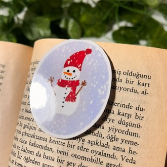 Mıknatıslı kardan adam kitap ayracı yılbaşı hediyesi yeni yıl hediyesi