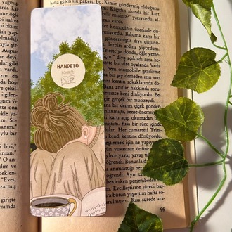 Balkon ve uyku temalı kitap ayracı
