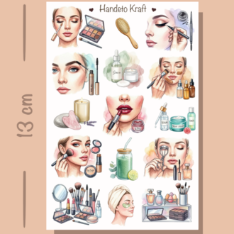 4'lü Clean Girl Sticker Seti, Planner Etiket, Çıkartma, Ajanda Sticker, Journal Sticker