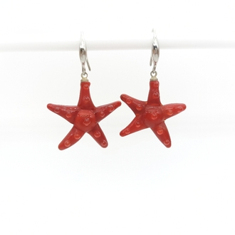 Hanecambaz Murano cam deniz yıldızı küpe