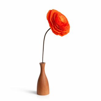 Turuncu Ranunculus El Yapımı Kağıt Çiçek