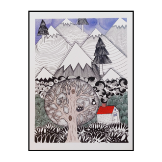 Huzurlu Orman Serisi/Cozy Forest Series Poster Baskı