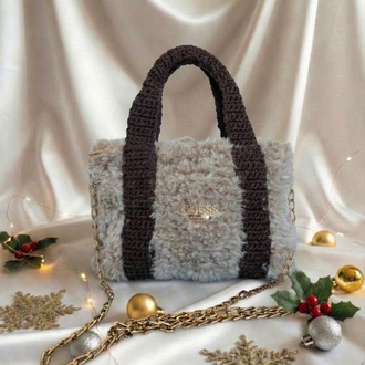 Luxe Knit & Fur Bag