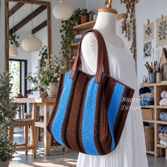blue brown bag (sipariş ile örülmektedir)