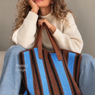 blue brown bag (sipariş ile örülmektedir)
