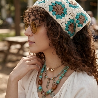 Örgü bandana (sipariş ile örülmektedir) 