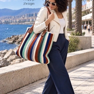 Örgü çizili bag (sipariş ile örülmektedir)