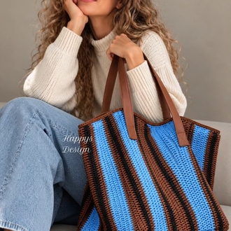 blue brown bag (sipariş ile örülmektedir)