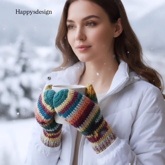 Örgü yün eldiven