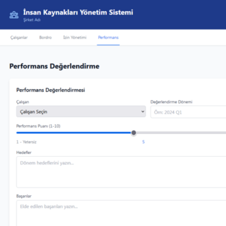İK Yönetim Sistemi