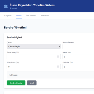İK Yönetim Sistemi