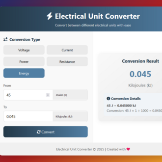  Electrical Unit Converter