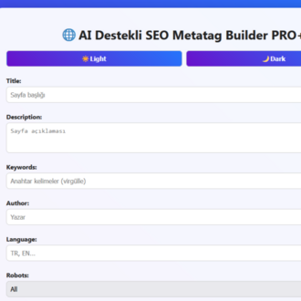 AI Destekli SEO Metatag Builder PRO+