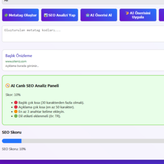 AI Destekli SEO Metatag Builder PRO+