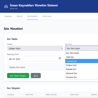 İK Yönetim Sistemi