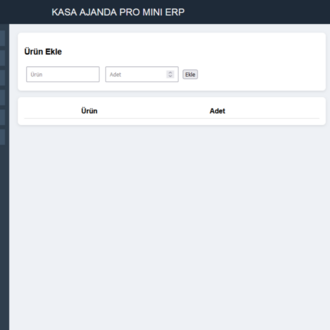 Kasa Ajanda Pro Mini ERP