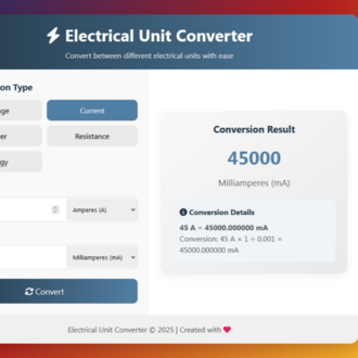  Electrical Unit Converter