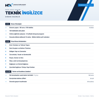 HAVA ARACI BAKIMI TEKNİK İNGİLİZCE SINAVA HAZIRLIK KİTABI