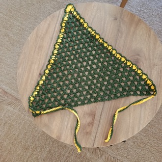 Koyu Yeşil ve Sarı Bandana