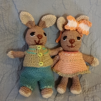 tavşan çift amigurumi