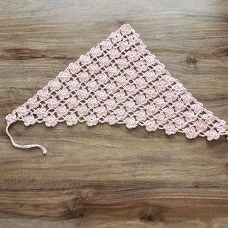 Pembe Çicek Desenli Bandana