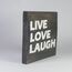 Live, Love, Laugh... El boyaması masif ahşap duvar süsü
