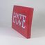 Love-Hate... Duvar süsü.. El boyama.. Masif ahşap.