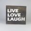 Live, Love, Laugh... El boyaması masif ahşap duvar süsü