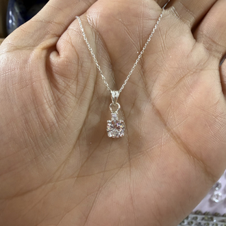 Zirkon taşlı gümüş kolye