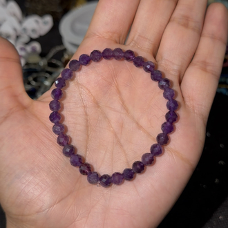 Ametist Taşlı 5 mm Bileklik