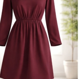 bordo elbise