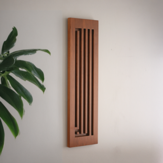Kufi Kaligrafi Ahşap Wall-Art (Koyu Kahve)