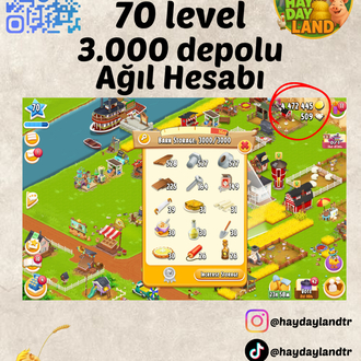 70+ LEVEL 3000 AĞIL MALZEMESİ DOLU HESAP