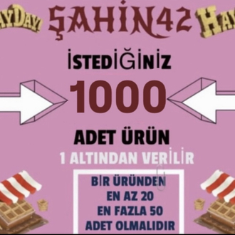 İSTEDİĞİNİZ 1000 ADET KAMYON ÜRÜNÜ 